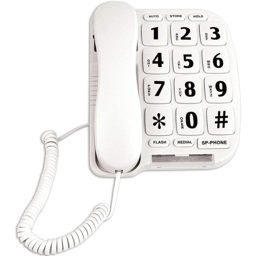 JeKaVis Senior Phone‎ JF11W Big Button Corded Amplified Speakerphone